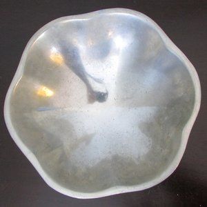 Vintage Nambe 604 Bowl 7" Scalloped 6 Sided Tulip